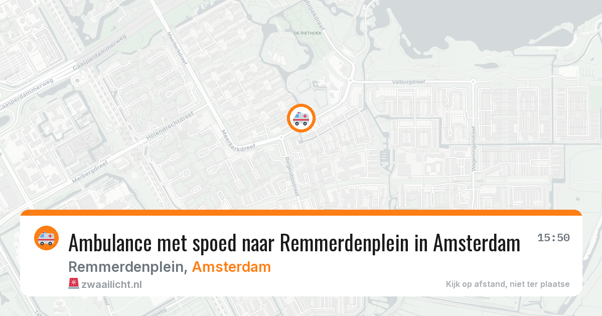 Ambulance met spoed naar Remmerdenplein in Amsterdam — 31 mrt 2026