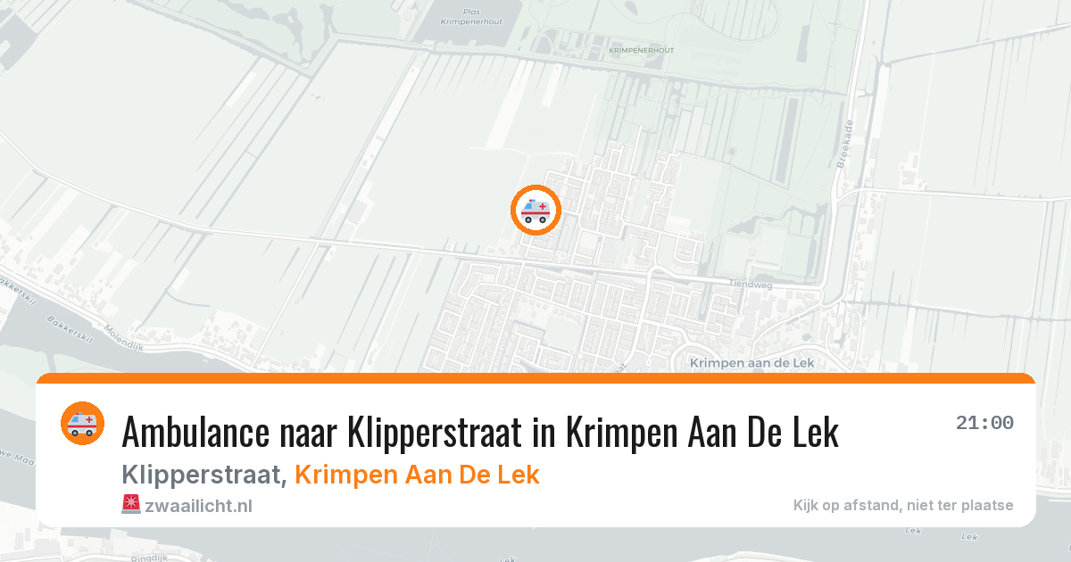 Ambulance naar Klipperstraat in Krimpen Aan De Lek — 25 jun 2026