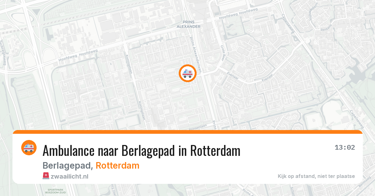 Ambulance naar Berlagepad in Rotterdam — 6 jun 2026