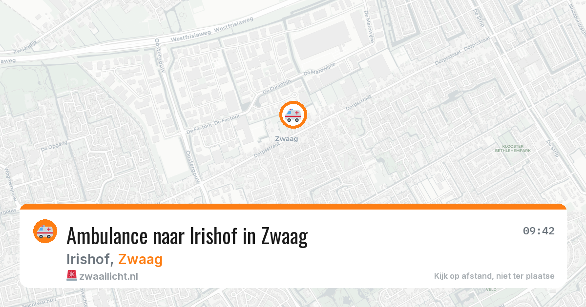 Ambulance naar Irishof in Zwaag — 17 feb 2026