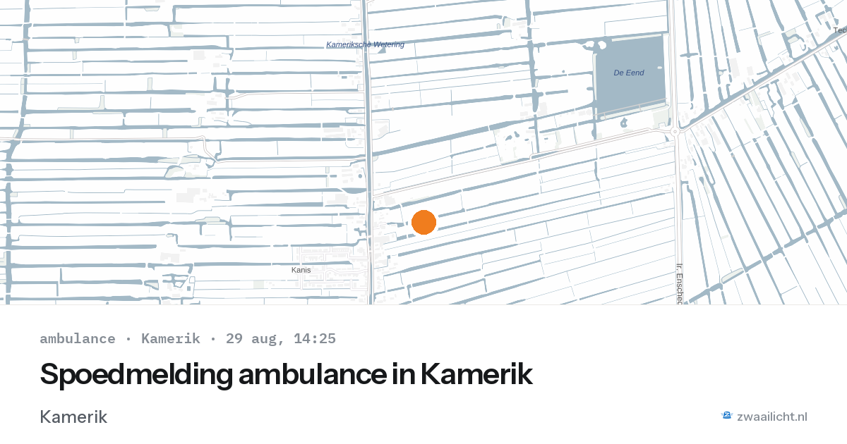 Spoedmelding ambulance in Kamerik — 29 aug 2026
