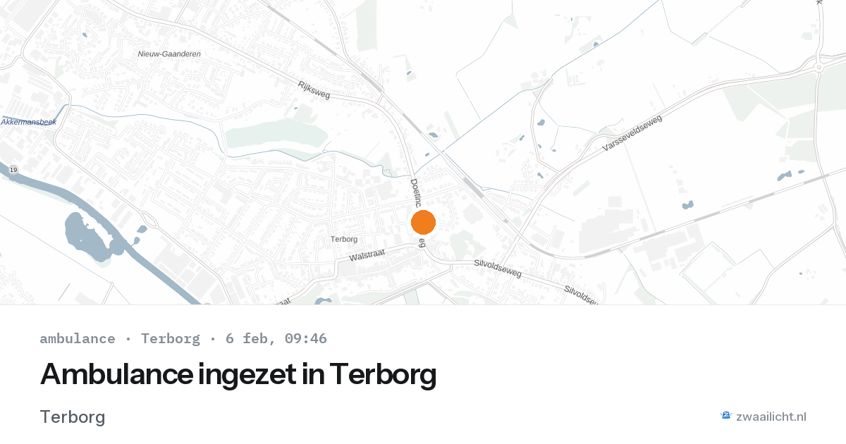 Ambulance ingezet in Terborg — 6 feb 2026