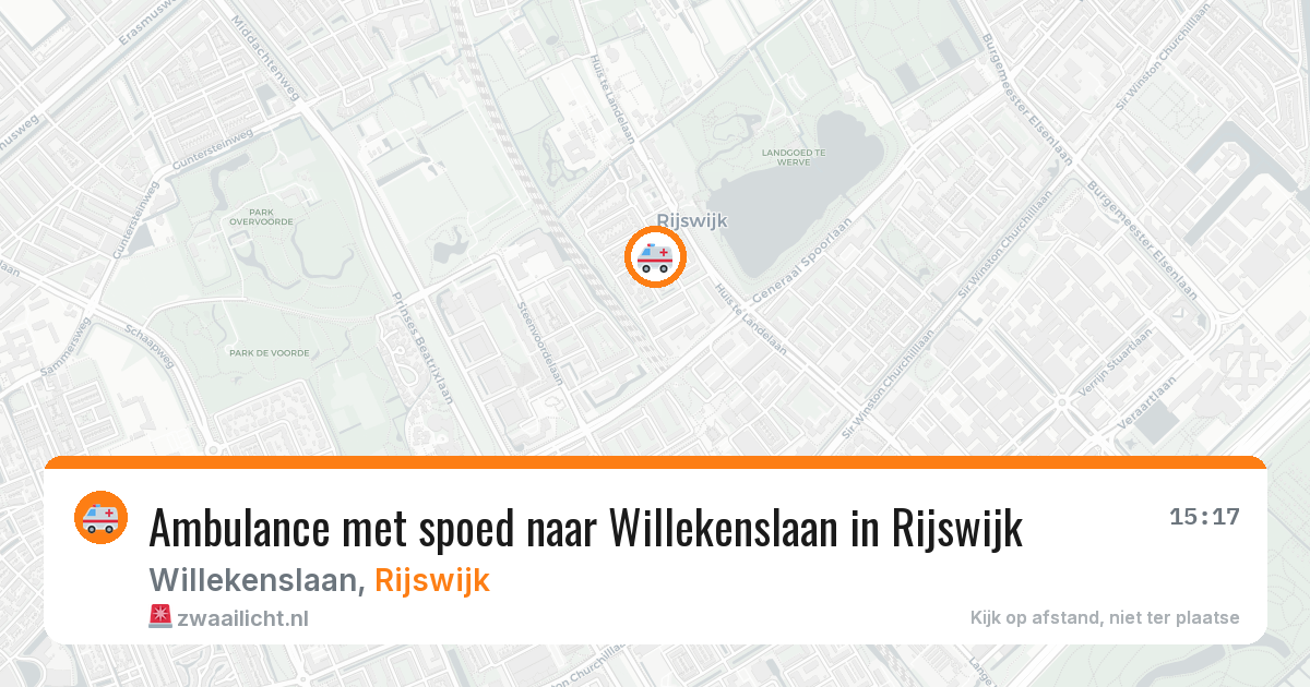 Ambulance met spoed naar Willekenslaan in Rijswijk — 15 jun 2026