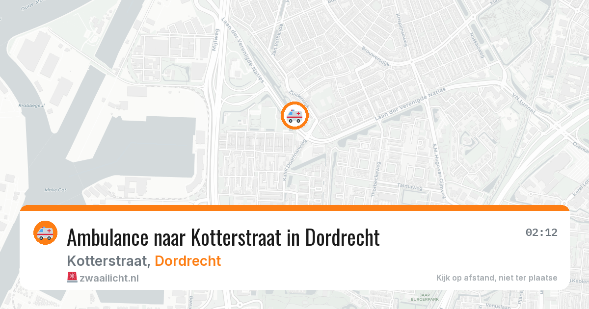 Ambulance naar Kotterstraat in Dordrecht — 23 mei 2026