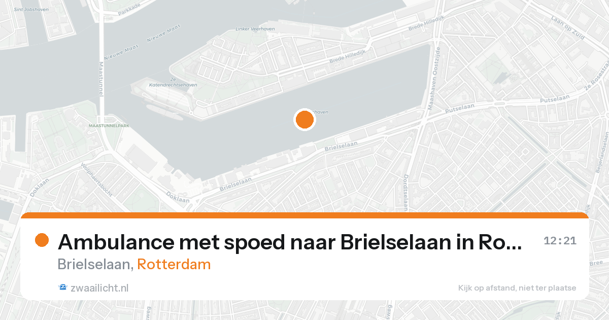 Ambulance met spoed naar Brielselaan in Rotterdam — 22 aug 2026