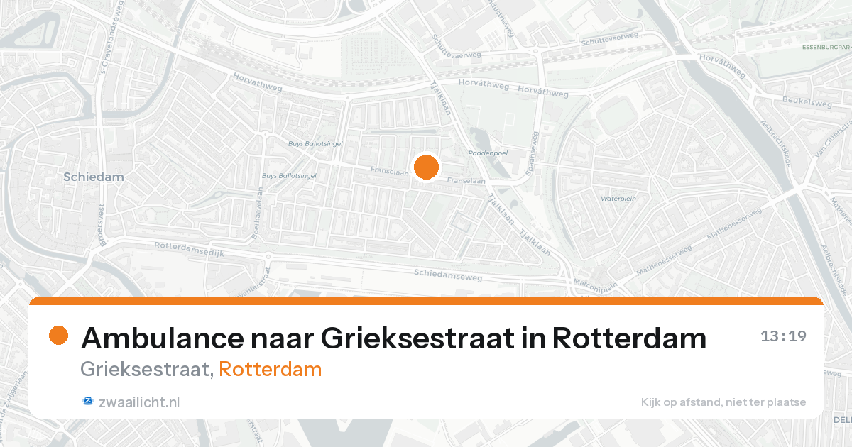 Ambulance naar Grieksestraat in Rotterdam — 31 mei 2026
