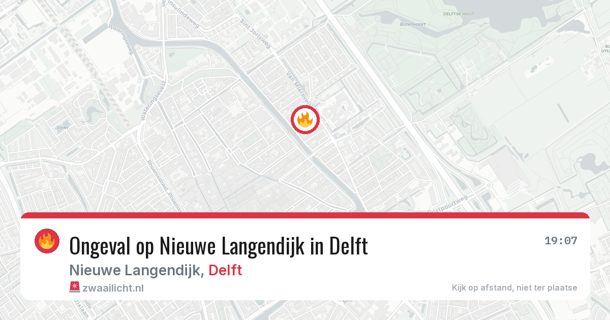 Ongeval op Nieuwe Langendijk in Delft — 13 jun 2026