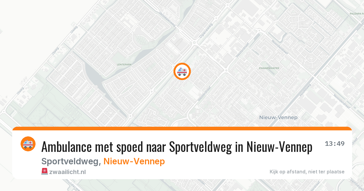 Ambulance met spoed naar Sportveldweg in Nieuw-Vennep — 1 apr 2026
