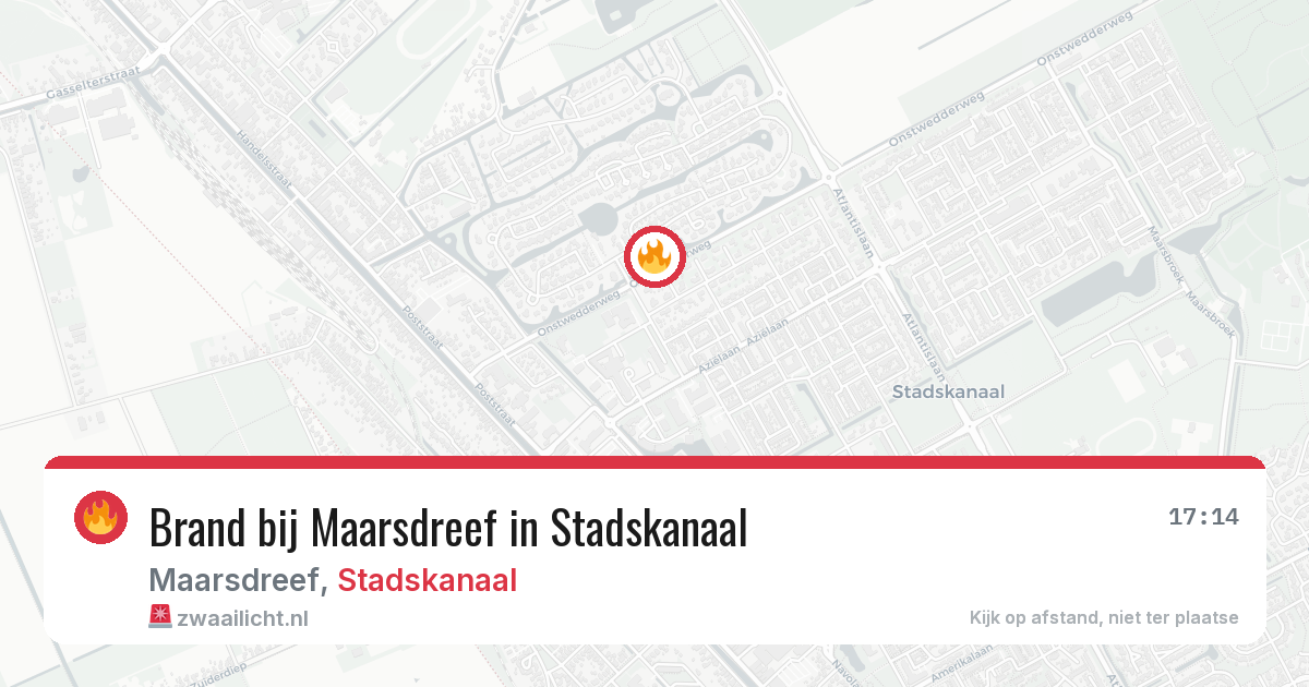 Brand bij Maarsdreef in Stadskanaal — 4 jul 2026