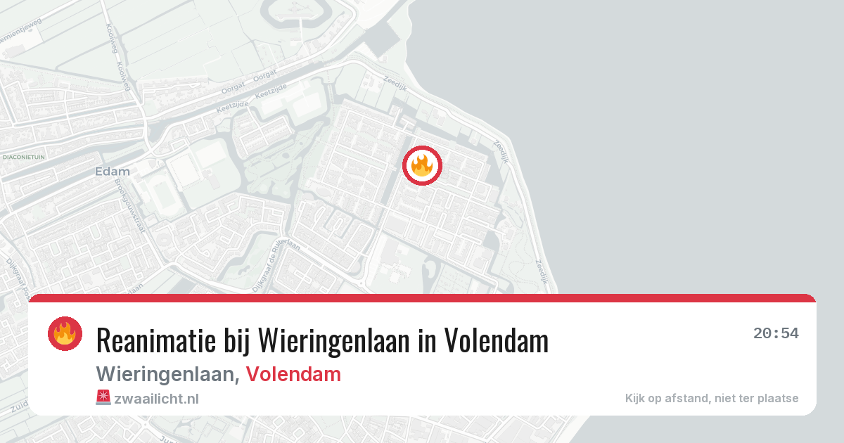 Reanimatie bij Wieringenlaan in Volendam — 17 jun 2026