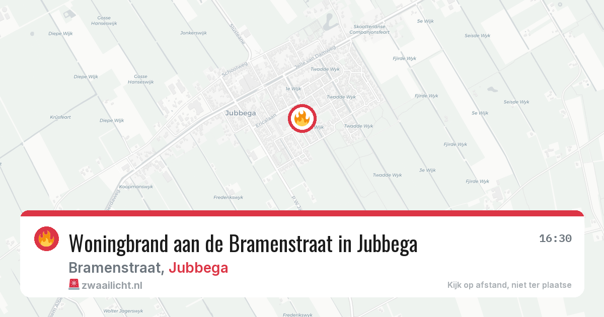 Woningbrand aan de Bramenstraat in Jubbega — 31 jan 2026