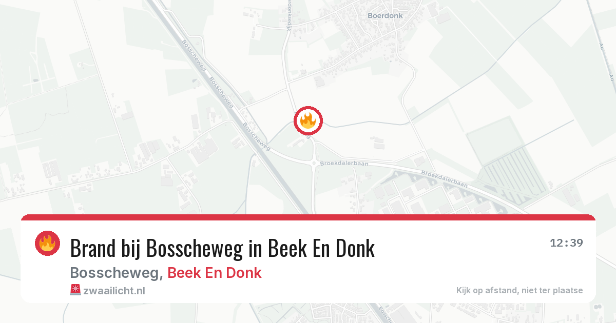 Brand bij Bosscheweg in Beek En Donk — 28 jun 2026
