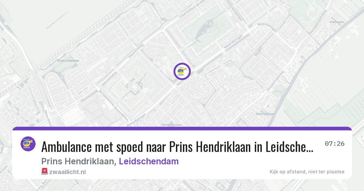 Ambulance met spoed naar Prins Hendriklaan in Leidschendam — 15 jun 2026