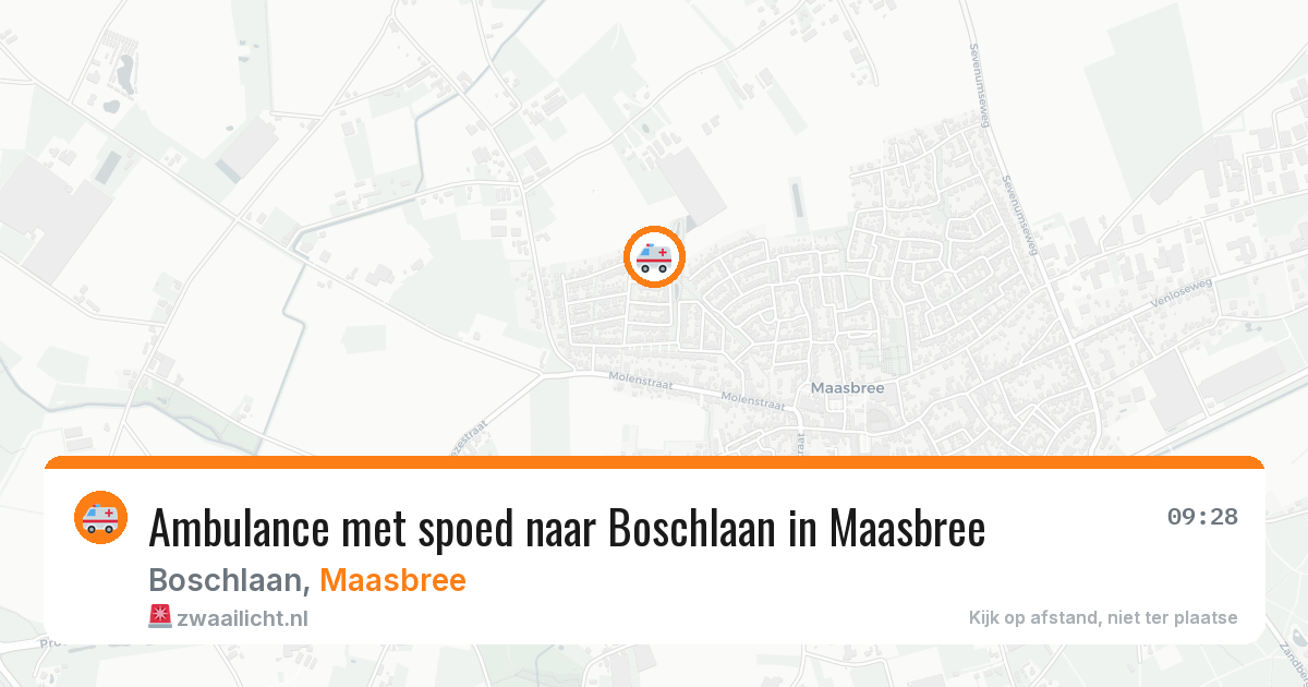 Ambulance met spoed naar Boschlaan in Maasbree — 30 jun 2026
