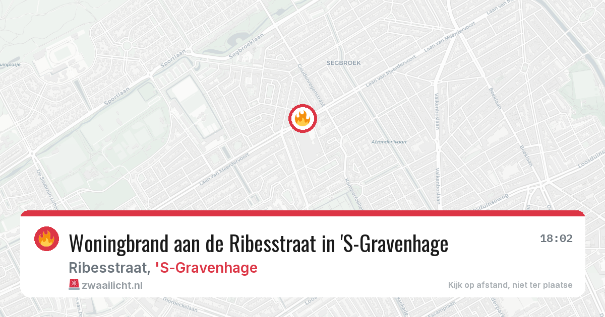 Woningbrand aan de Ribesstraat in 'S-Gravenhage — 29 jun 2026