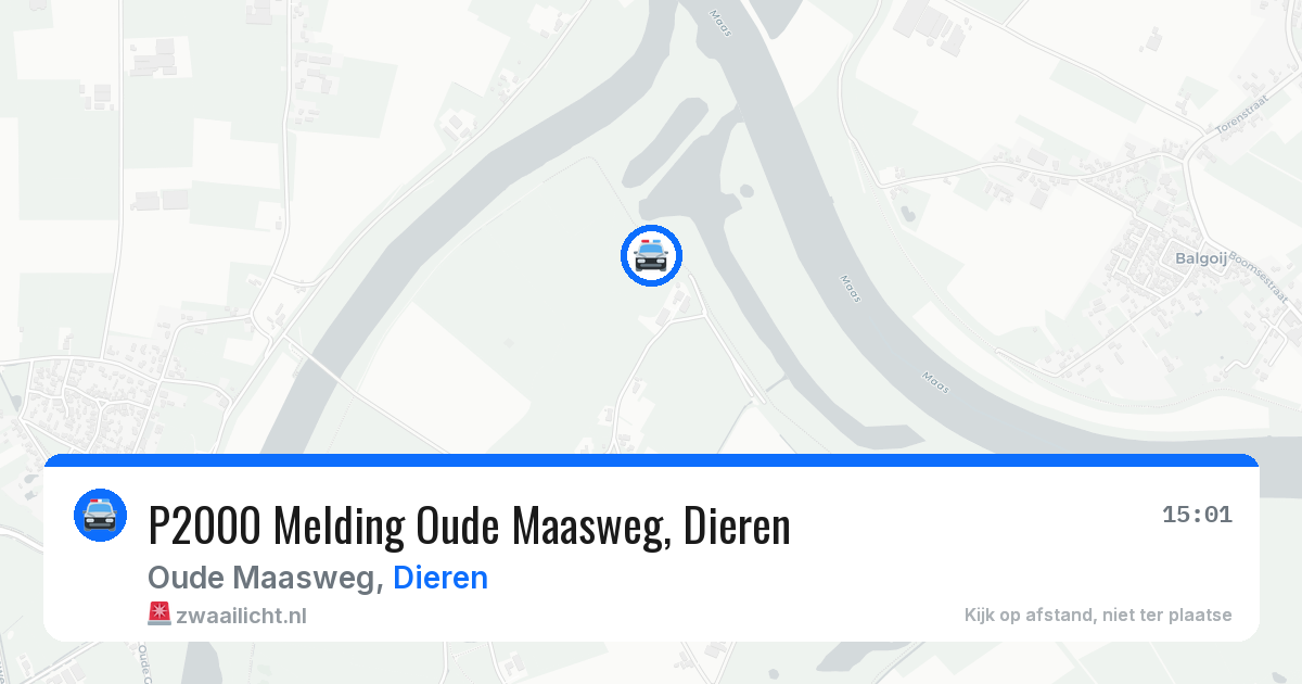 P2000 Melding Oude Maasweg, Dieren — 3 jun 2026