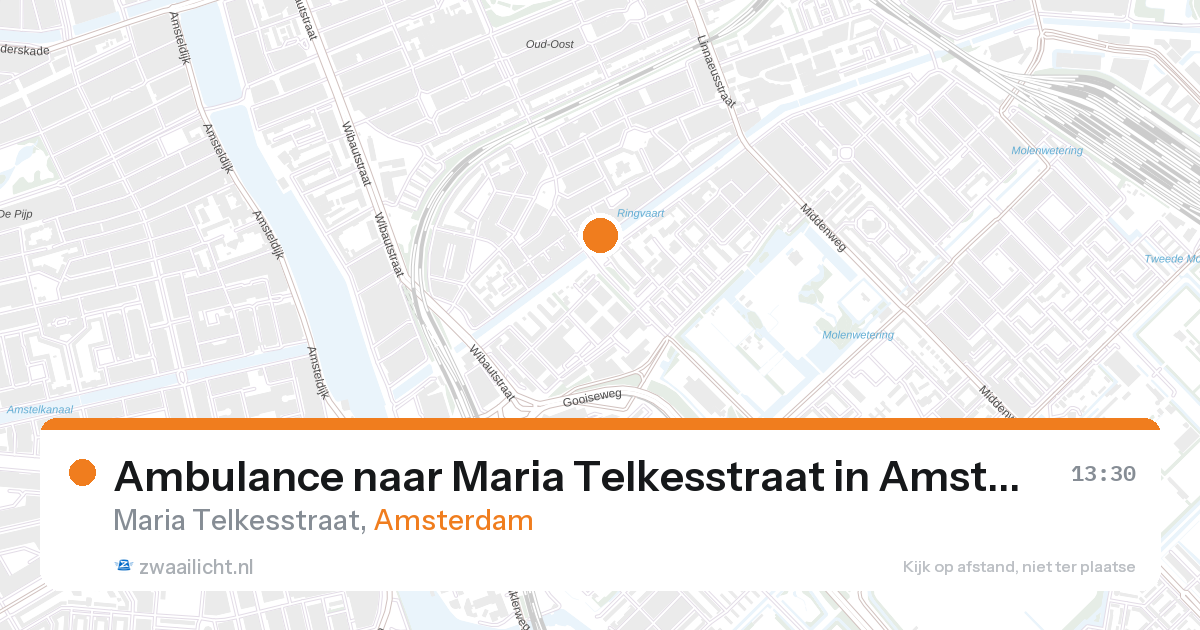Ambulance naar Maria Telkesstraat in Amsterdam — 27 aug 2026