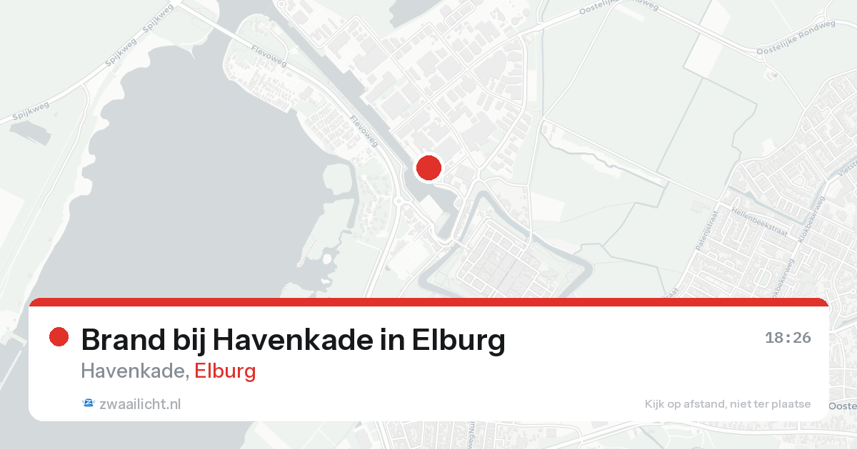 Brand bij Havenkade in Elburg — 14 aug 2026