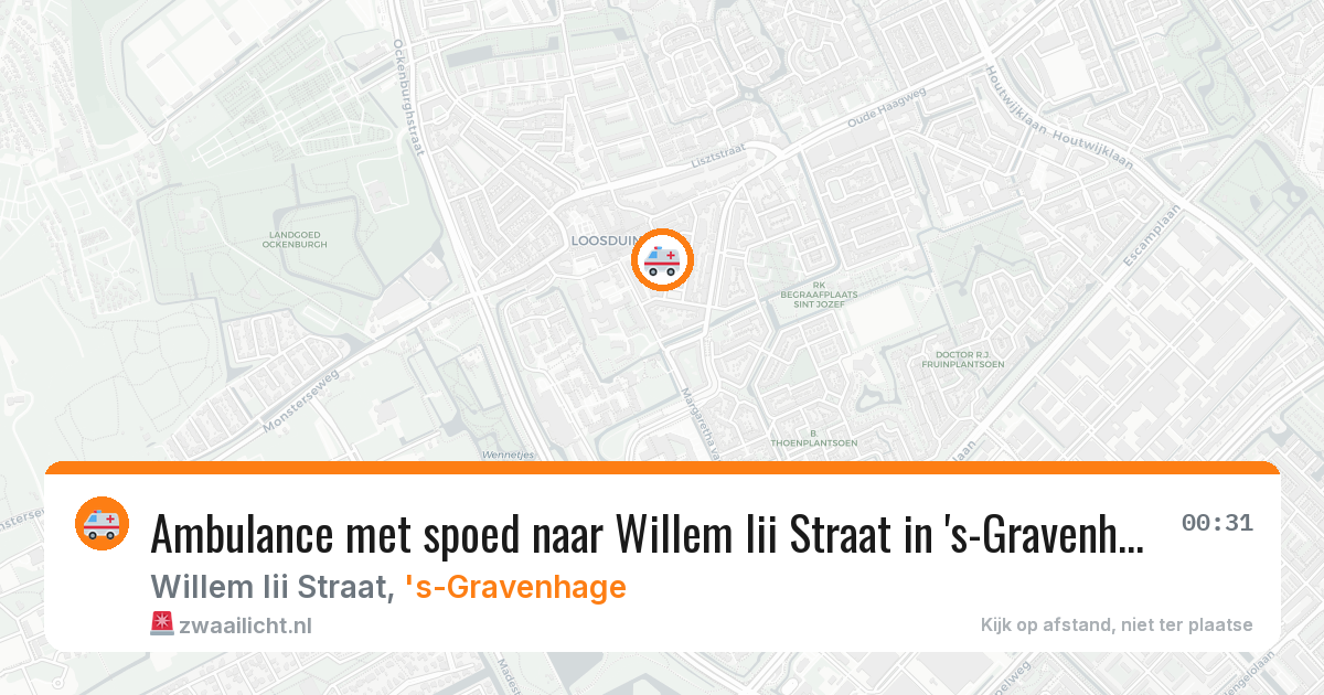 Ambulance met spoed naar Willem Iii Straat in 's-Gravenhage — 12 jun 2026