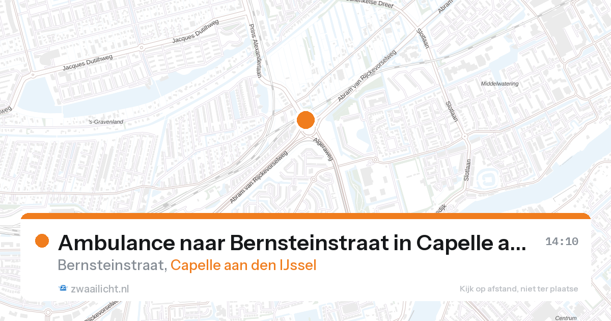 Ambulance naar Bernsteinstraat in Capelle aan den IJssel — 27 aug 2026