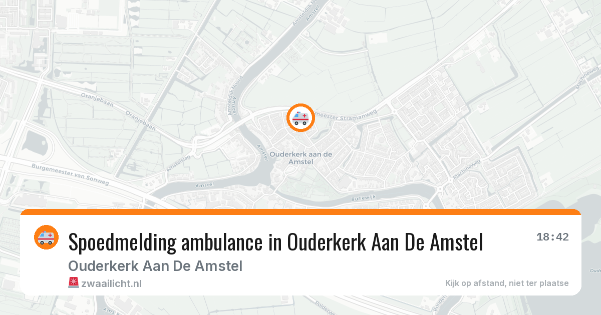 Spoedmelding ambulance in Ouderkerk Aan De Amstel — 30 jun 2026