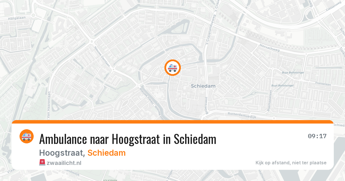Ambulance naar Hoogstraat in Schiedam — 4 jul 2026