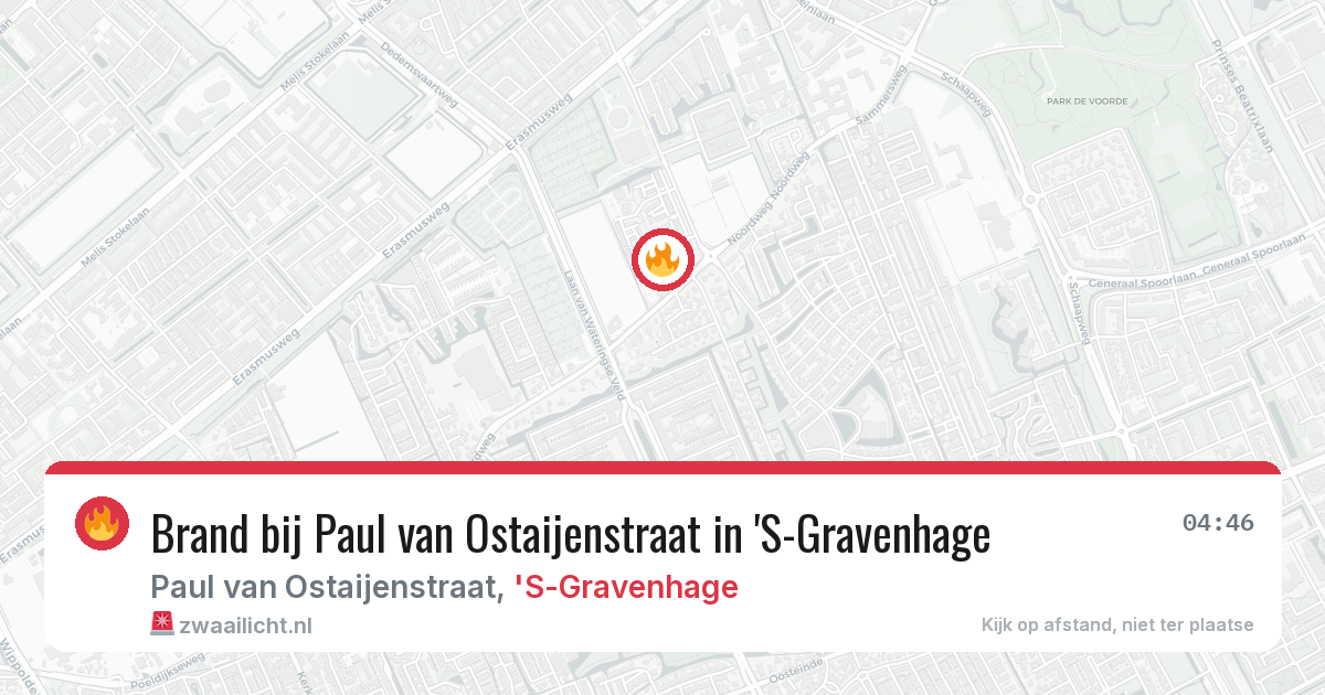 Brand bij Paul van Ostaijenstraat in 'S-Gravenhage — 15 jun 2026
