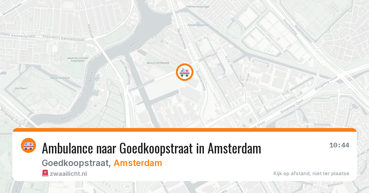 Ambulance naar Goedkoopstraat in Amsterdam — 9 jul 2026