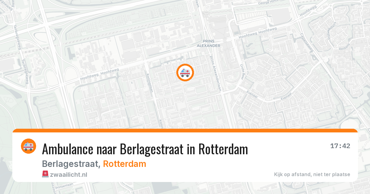 Ambulance naar Berlagestraat in Rotterdam — 25 mei 2026