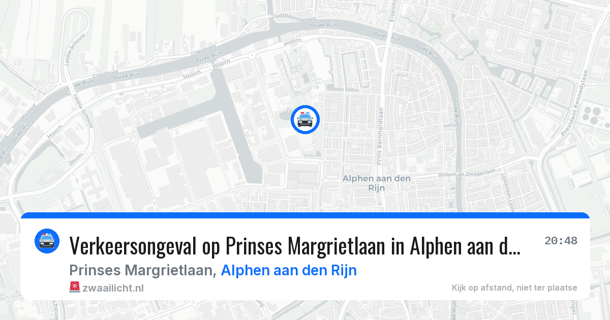 Verkeersongeval op Prinses Margrietlaan in Alphen aan den Rijn — 24 jun 2026