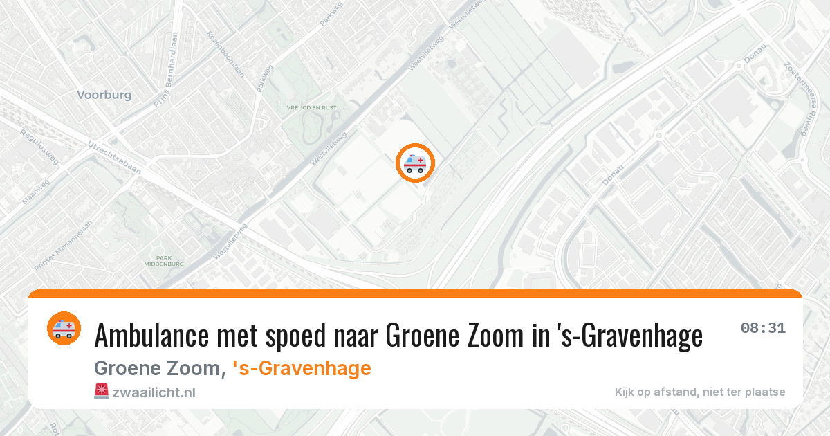 Ambulance met spoed naar Groene Zoom in 's-Gravenhage — 29 mei 2026