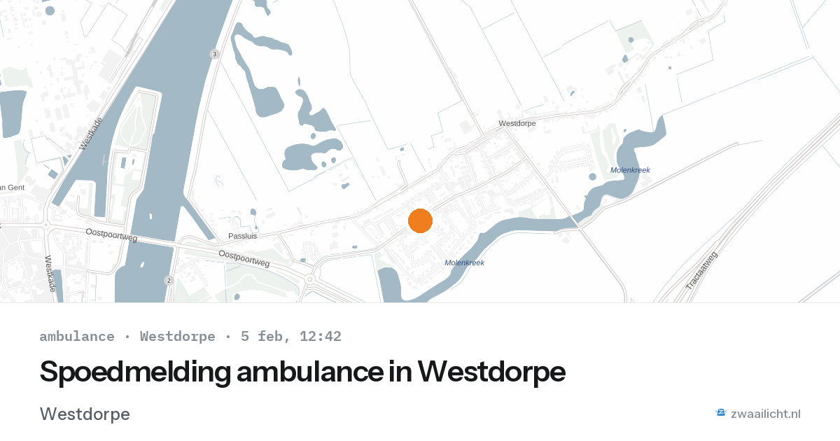 Spoedmelding ambulance in Westdorpe — 5 feb 2026