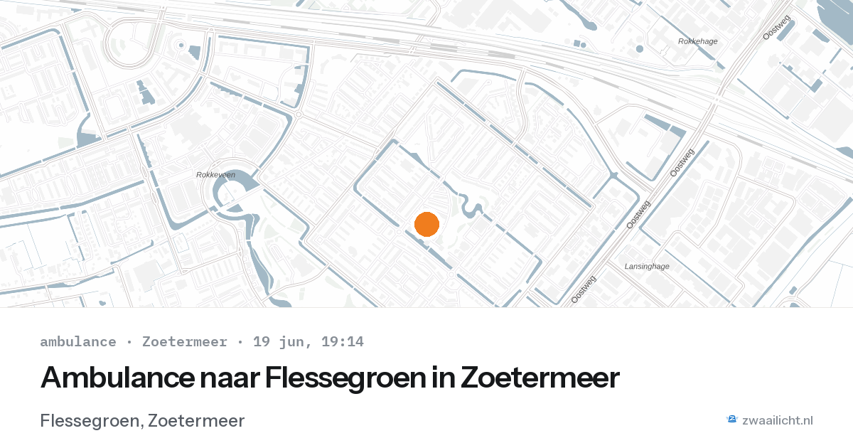 Ambulance naar Flessegroen in Zoetermeer — 19 jun 2026