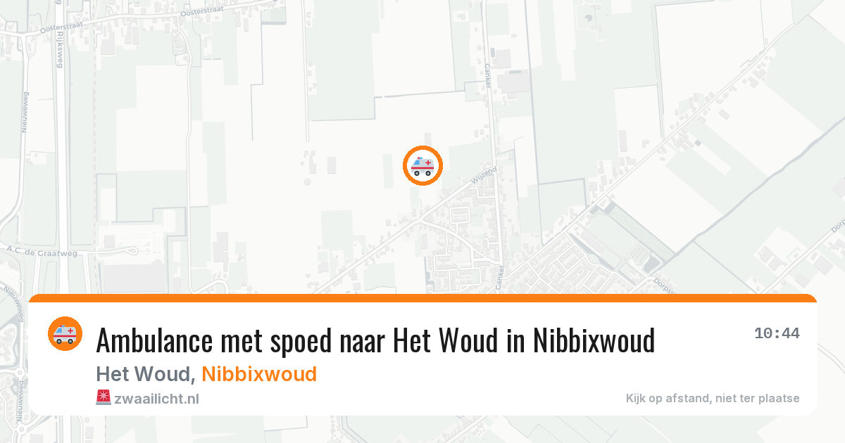 Ambulance met spoed naar Het Woud in Nibbixwoud — 17 apr 2026