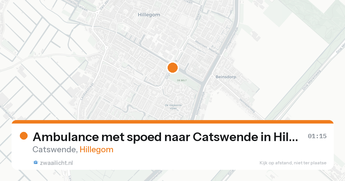Ambulance met spoed naar Catswende in Hillegom — 19 aug 2026
