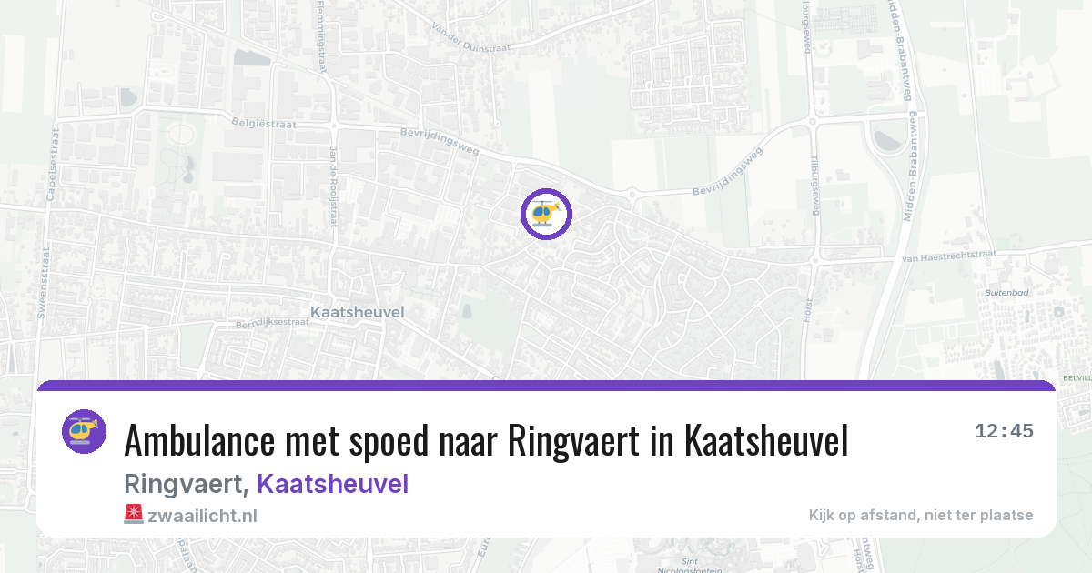 Ambulance met spoed naar Ringvaert in Kaatsheuvel — 10 jul 2026