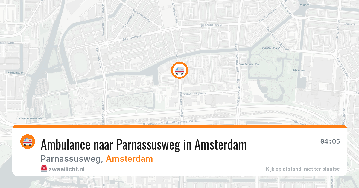 Ambulance naar Parnassusweg in Amsterdam — 12 aug 2026