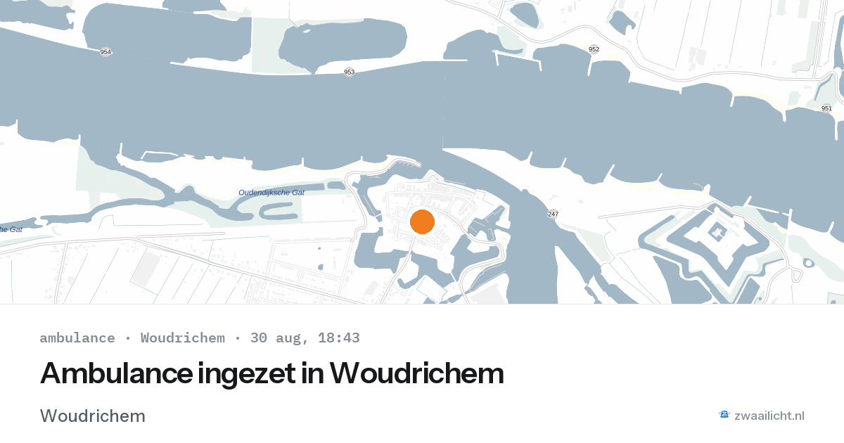 Ambulance ingezet in Woudrichem — 30 aug 2026