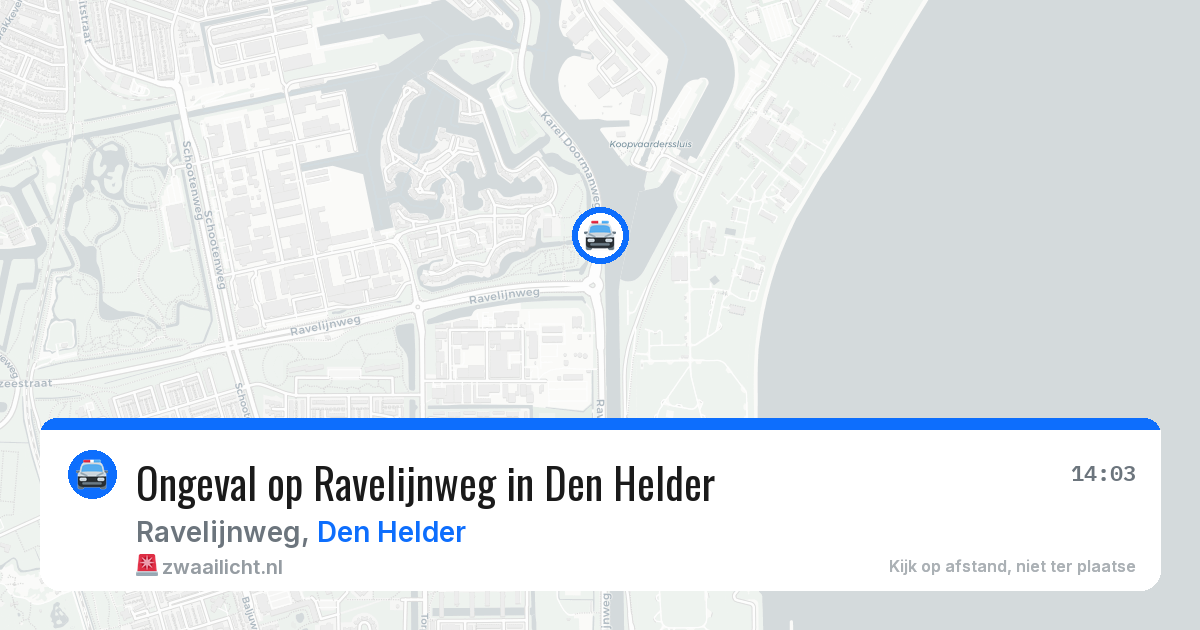 Ongeval op Ravelijnweg in Den Helder — 8 aug 2026