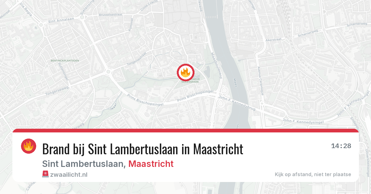 Brand bij Sint Lambertuslaan in Maastricht — 15 mei 2026