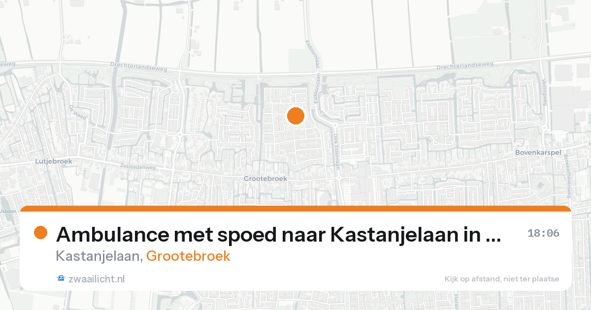 Ambulance met spoed naar Kastanjelaan in Grootebroek — 16 aug 2026
