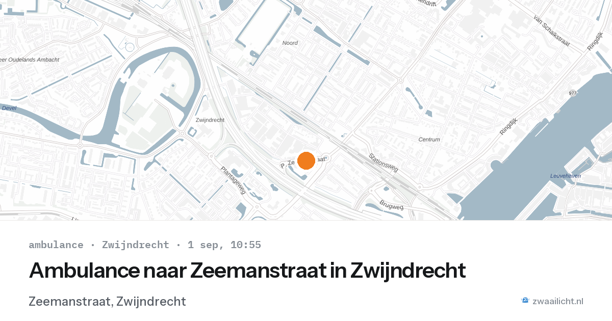 Ambulance naar Zeemanstraat in Zwijndrecht — 1 sep 2026