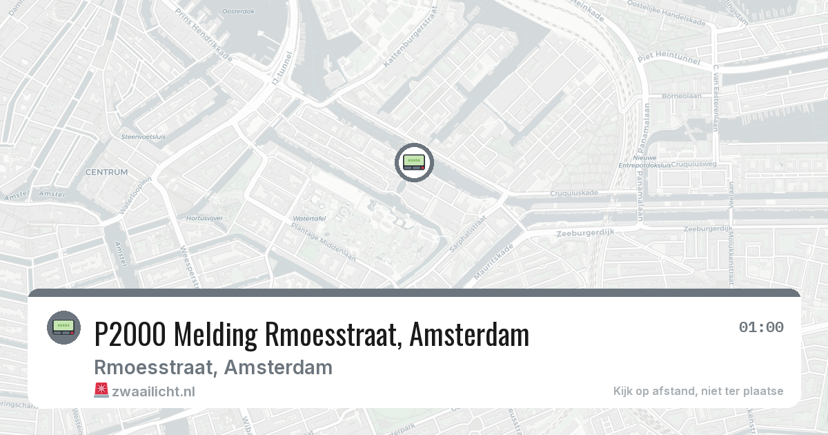 P2000 Melding Rmoesstraat, Amsterdam — 12 aug 2026
