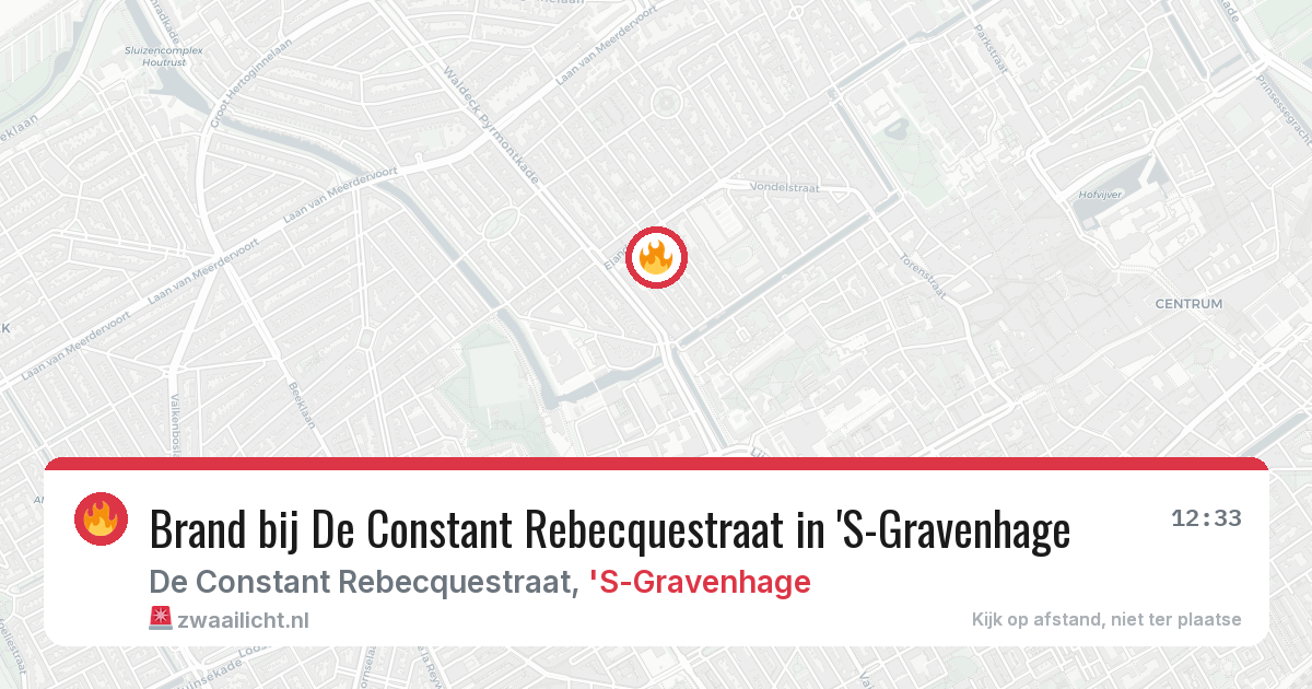 Brand bij De Constant Rebecquestraat in 'S-Gravenhage — 16 jun 2026