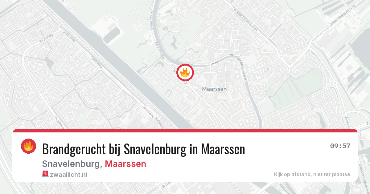 Brandgerucht bij Snavelenburg in Maarssen — 21 mei 2026