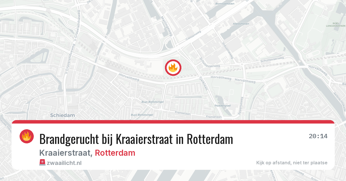 Brandgerucht bij Kraaierstraat in Rotterdam — 28 mrt 2026