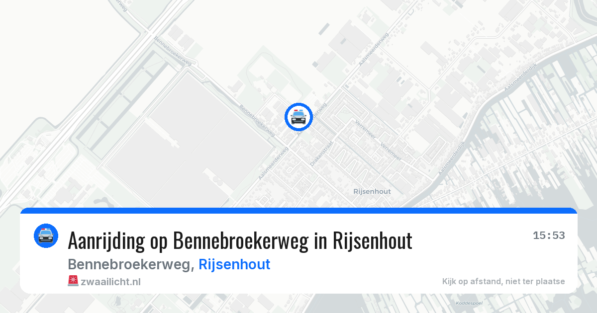 Aanrijding op Bennebroekerweg in Rijsenhout — 26 mei 2026