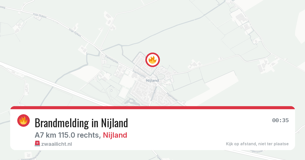 Brandmelding in Nijland — 19 jun 2026