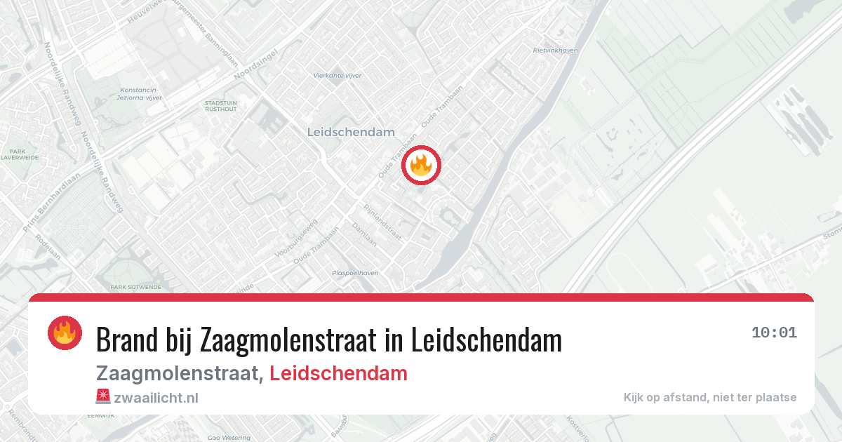 Brand bij Zaagmolenstraat in Leidschendam — 19 jun 2026
