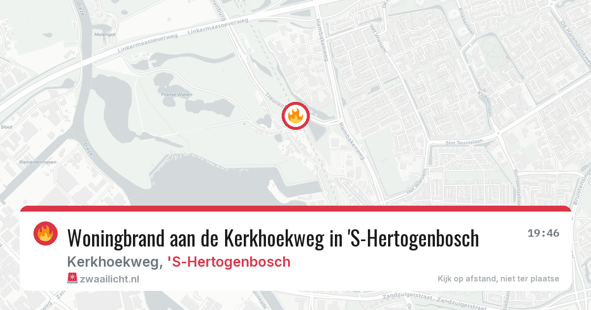 Woningbrand aan de Kerkhoekweg in 'S-Hertogenbosch — 31 mrt 2026